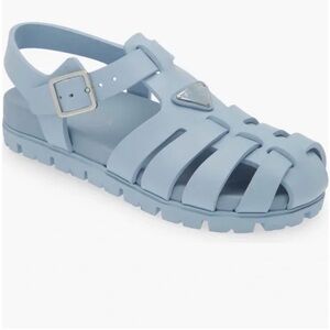 Prada light blue fisherman sandals new in box size 36
